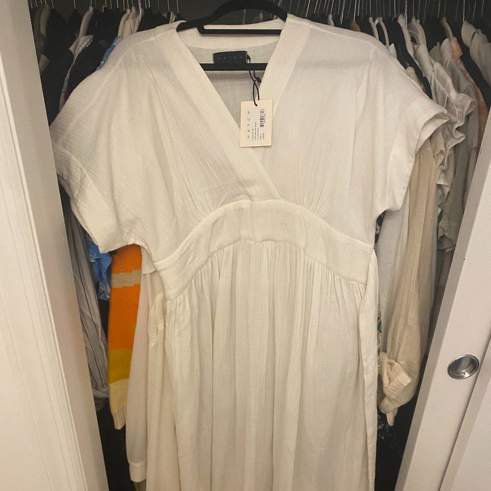 Hatch Maternity Carolina Dress in White - Size 2, Tags on/Never worn
